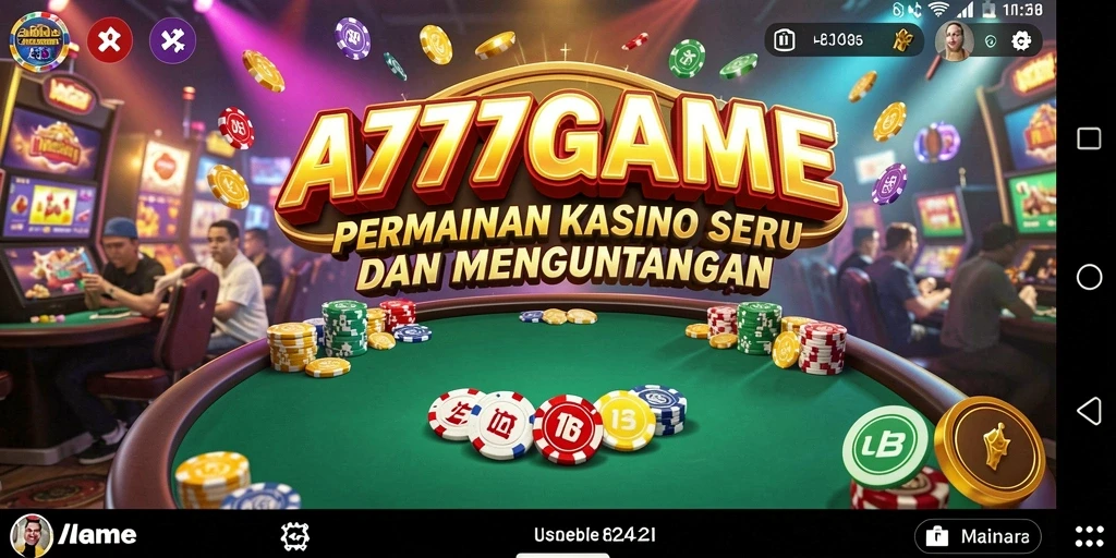 Tangkapan layar A777GAME menampilkan gameplay menarik dengan desain kasino yang memukau.