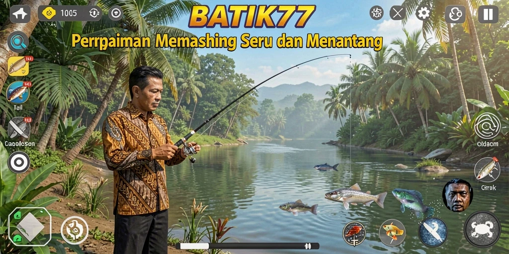Tampilan gameplay BATIK77 yang menegangkan saat menangkap ikan.