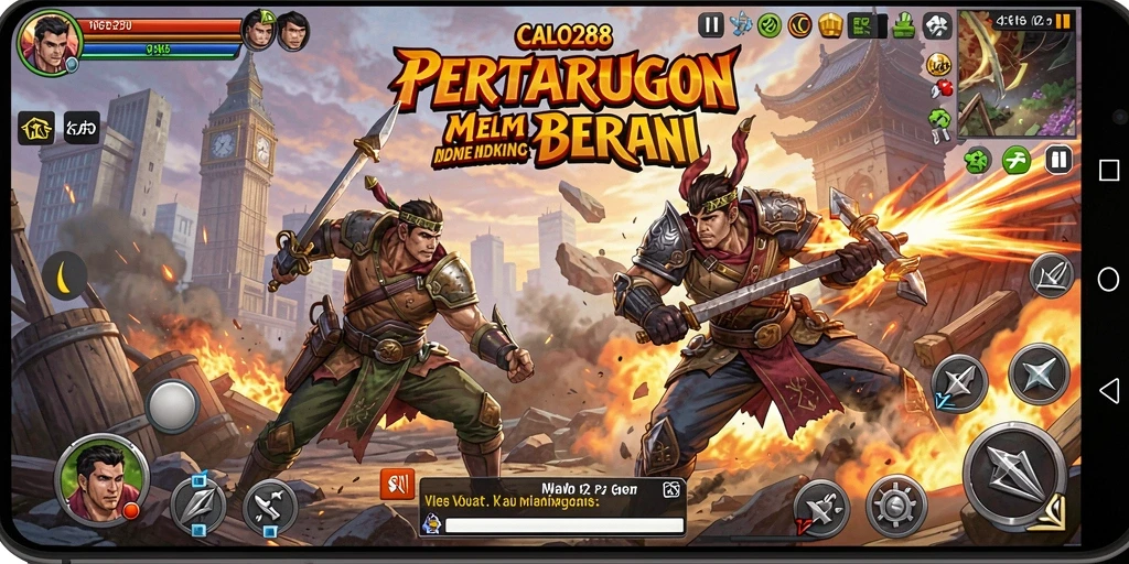 Tampilan seru dari pertarungan dan karakter dalam CALO288.