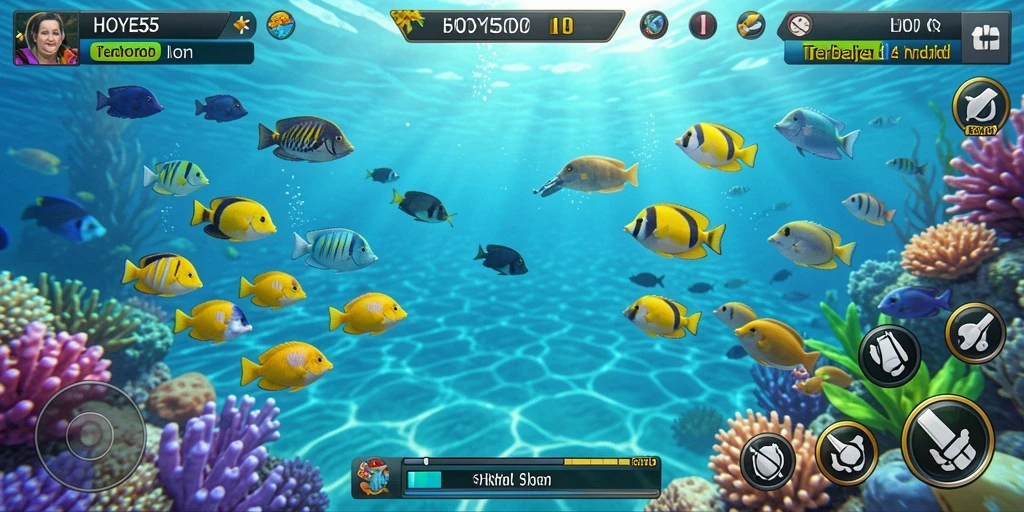 Tampilan gameplay HOYE55 dalam aksi Tembak Ikan yang seru.