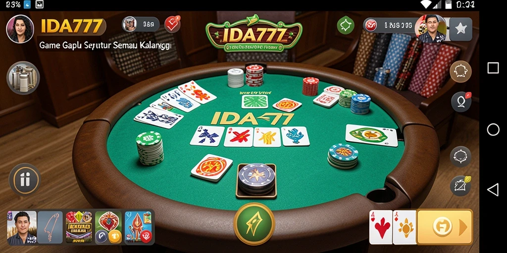 Tampilan gameplay seru dalam IDA777 yang menggambarkan semangat Gaple.