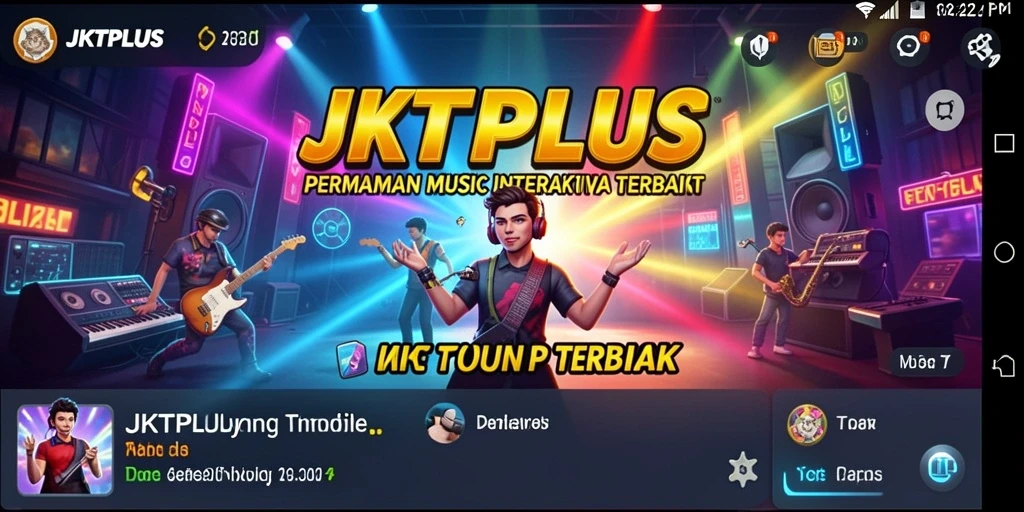 Tampilan gameplay JKTPLUS dengan interaksi musik yang seru.