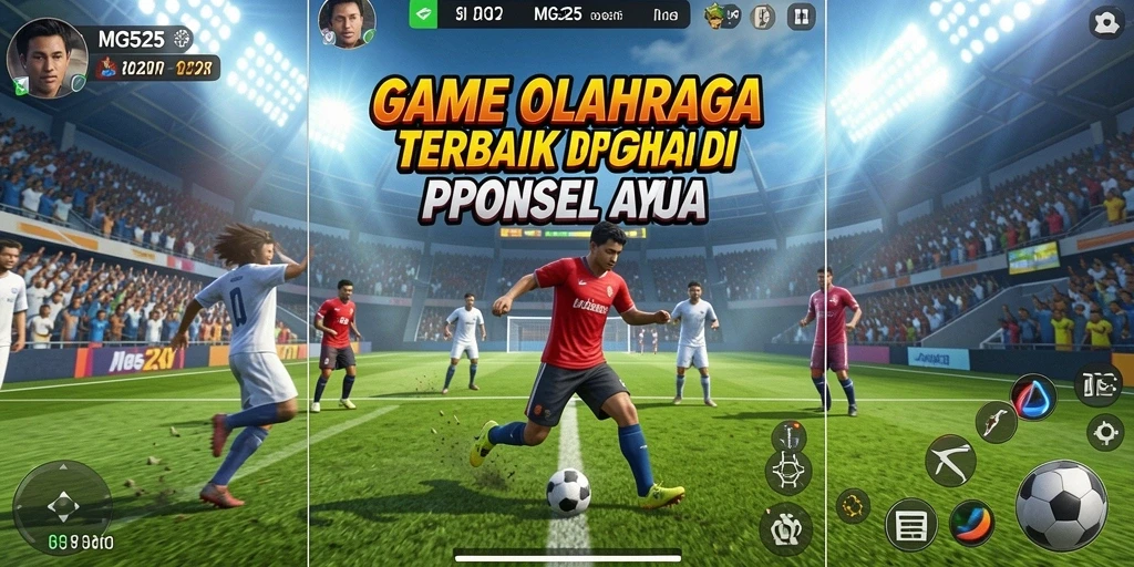 Tampilan gameplay seru dan kompetitif dalam MG525, game olahraga penuh aksi.