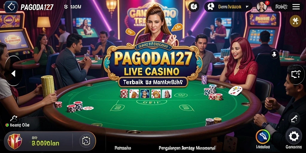 Tampilan gameplay Live Casino yang mendebarkan di PAGODA127.