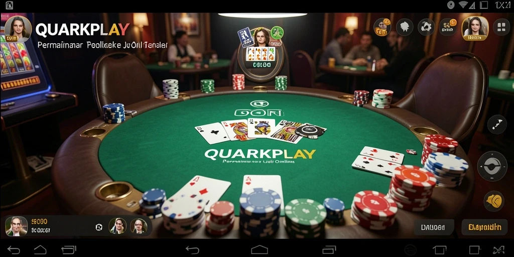 Tampilan menarik dari gameplay Poker di QUARKPLAY.