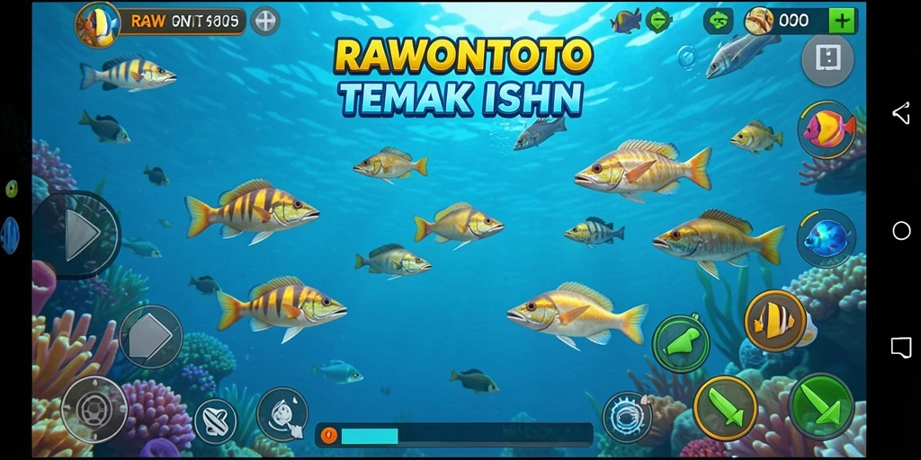 Tampilan gameplay seru saat menembak ikan di RAWONTOTO.
