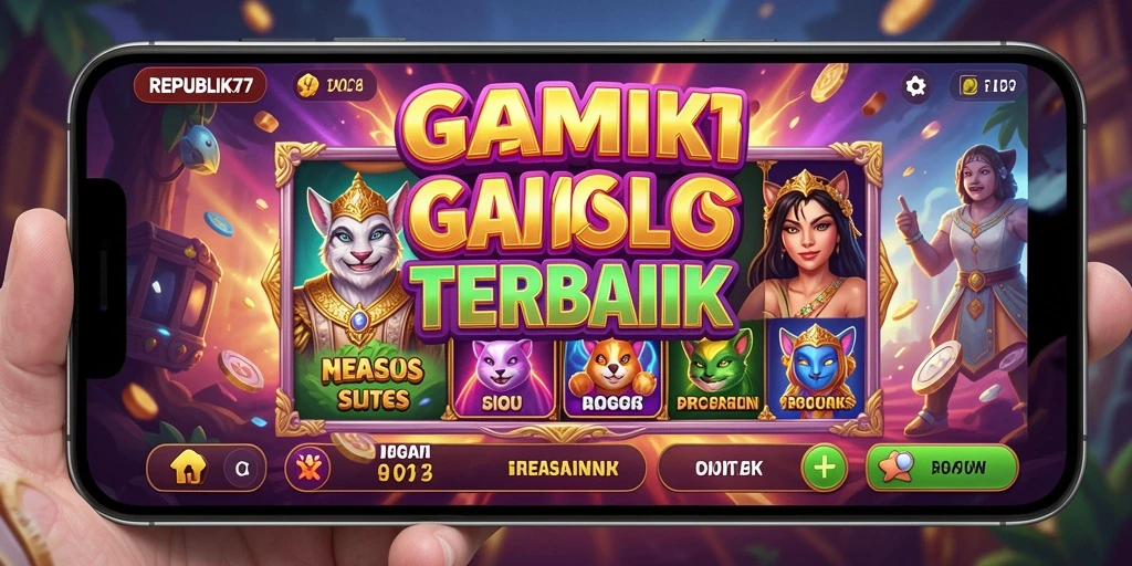 Screenshot gameplay REPUBLIK77 dengan tema slot yang menarik.