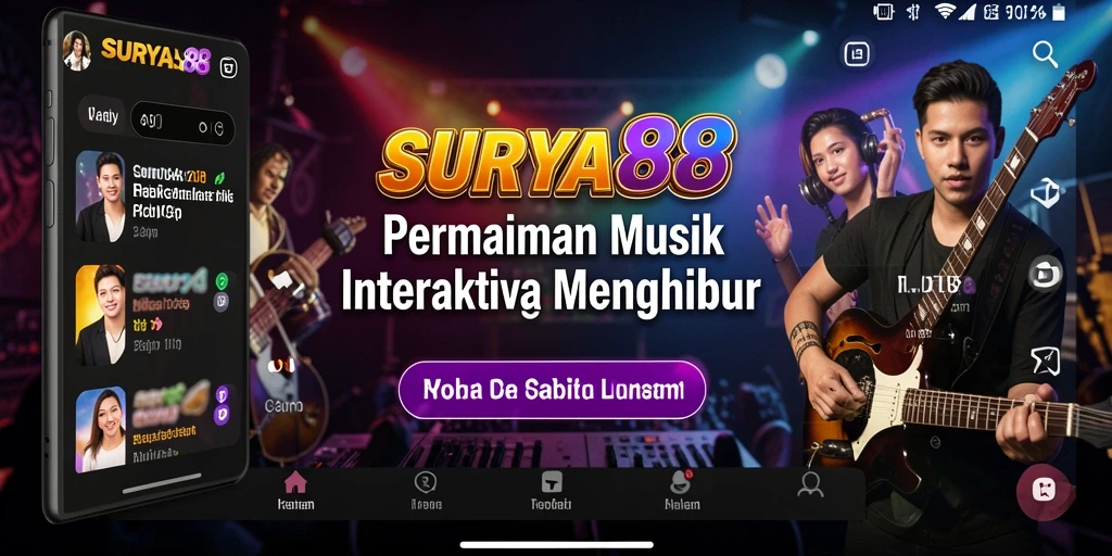 Tampilan gameplay SURYA88 yang interaktif dan penuh musik.