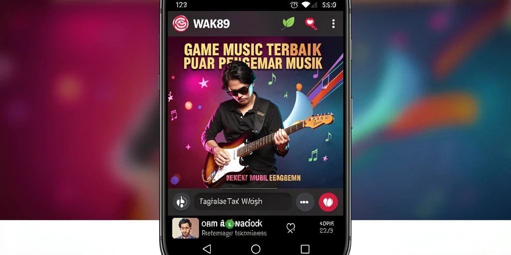 Tampilan gameplay menarik dengan berbagai pilihan lagu.