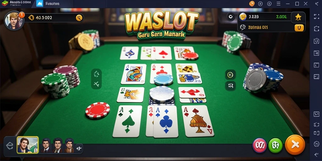 Tampilan gameplay Gaple yang seru di WASLOT.
