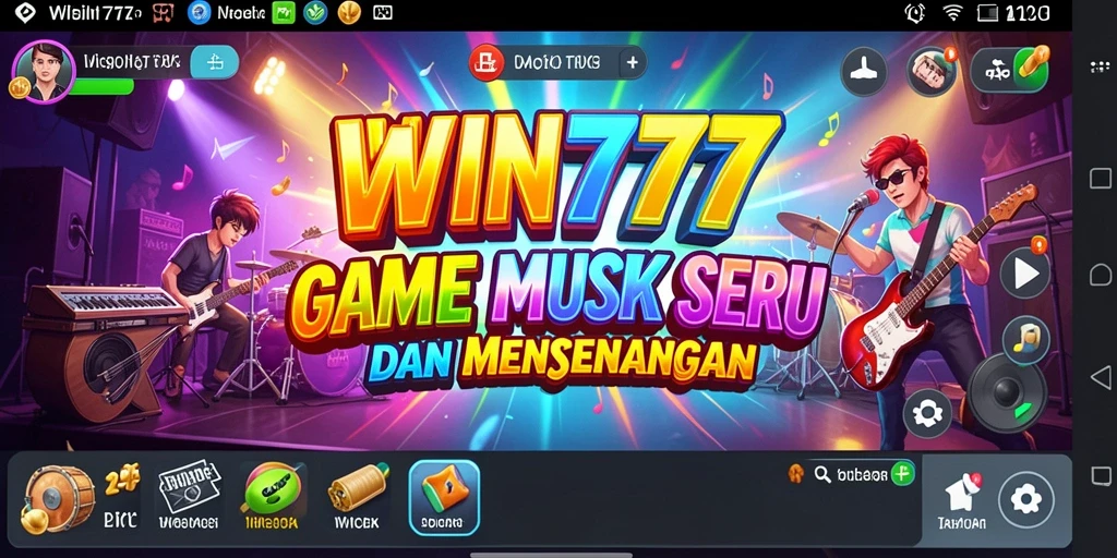 Screenshot gameplay WIN777 menampilkan serunya bermain musik.